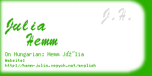 julia hemm business card